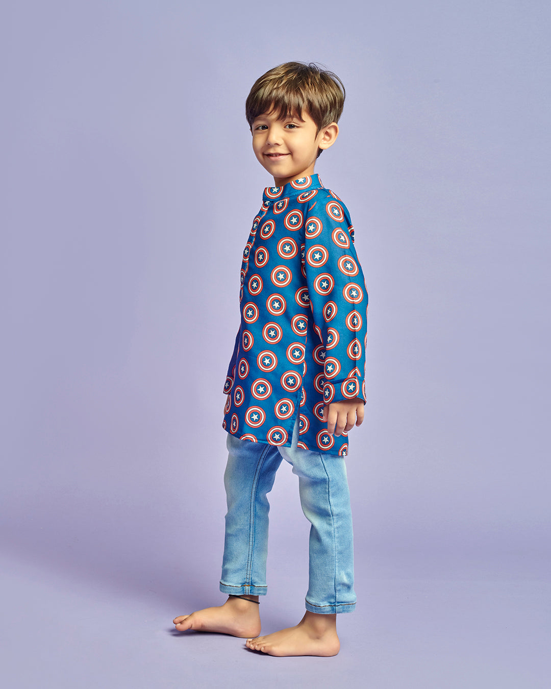 CAPTAIN AMERICA PRINT KURTA