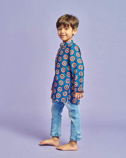 CAPTAIN AMERICA PRINT KURTA