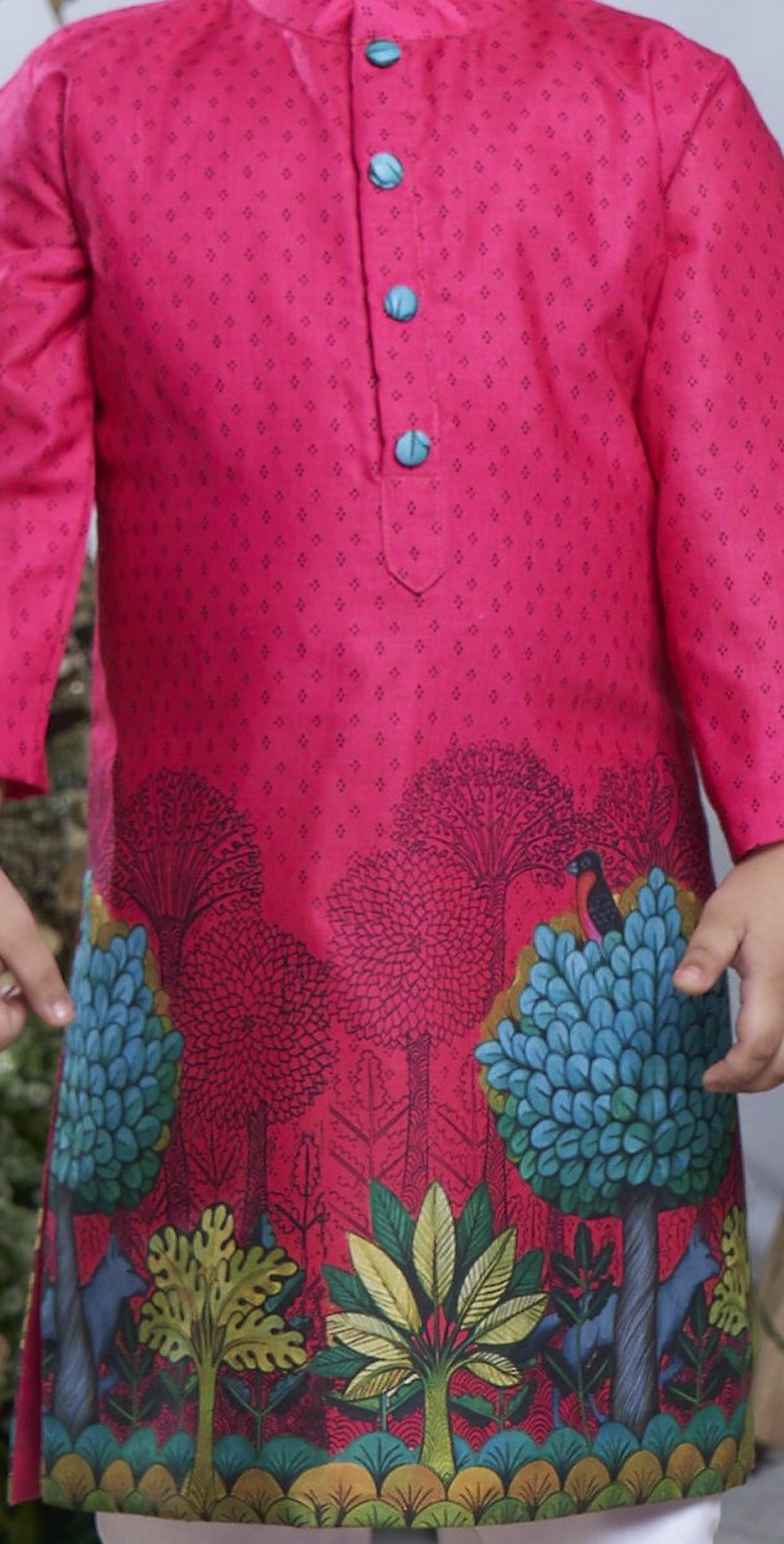 PINK PICHWAI KURTA SET