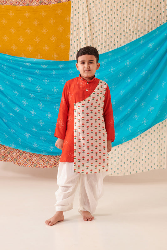 BOY BANDHANI KURTA  SET