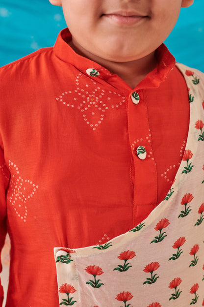 BOY BANDHANI KURTA  SET