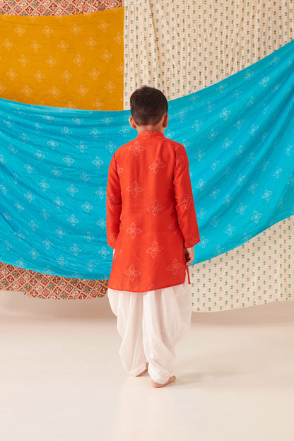 BOY BANDHANI KURTA  SET