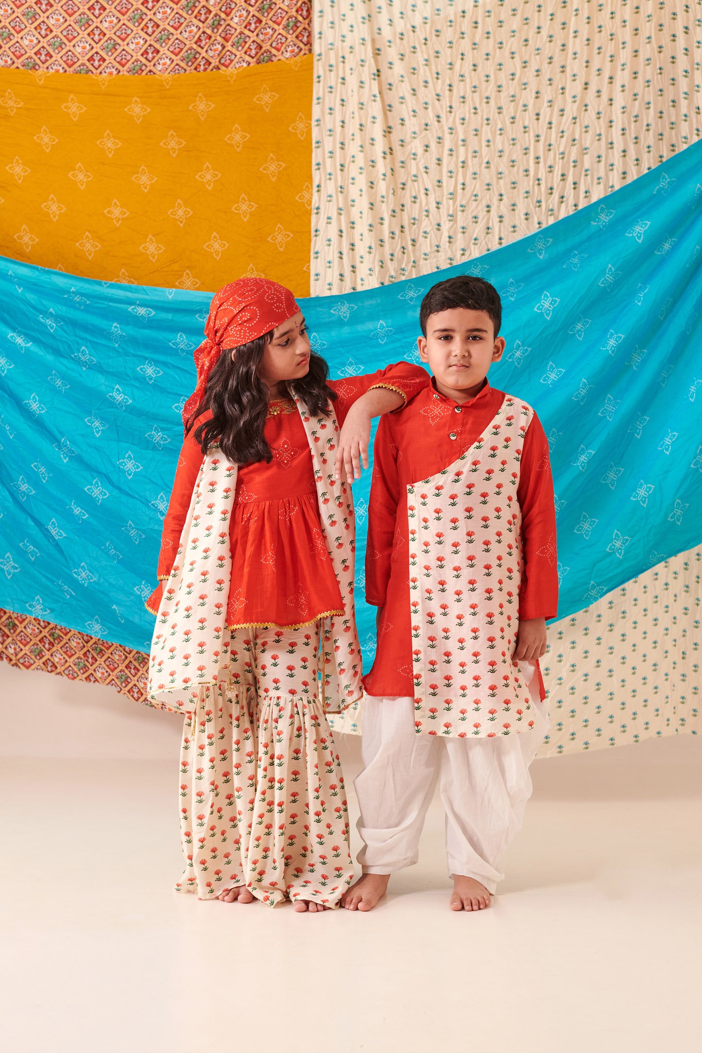 BOY BANDHANI KURTA  SET