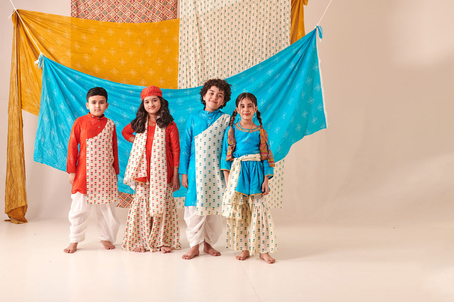 BOY BANDHANI KURTA  SET