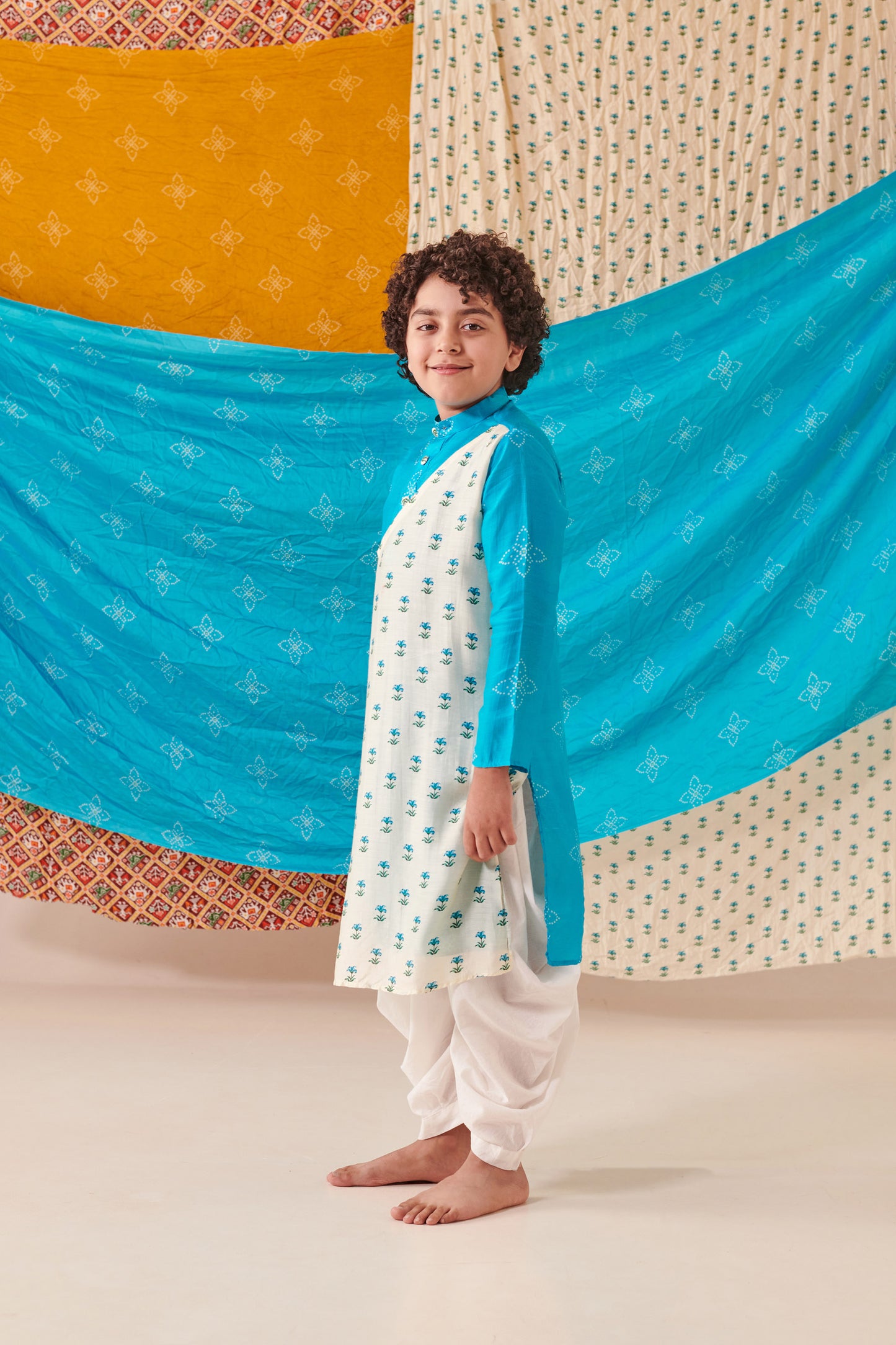 BOY BANDHANI KURTA  SET