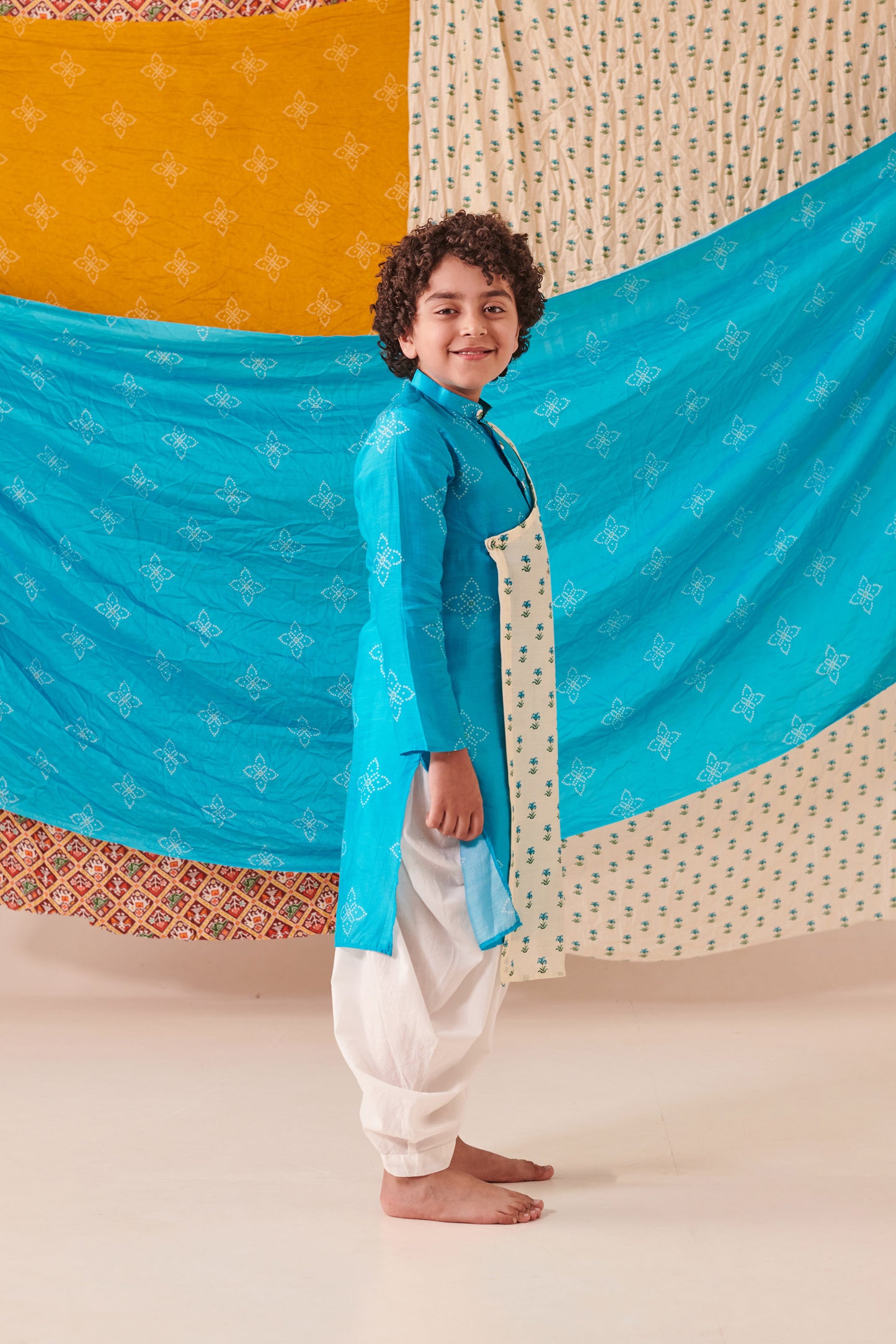 BOY BANDHANI KURTA  SET