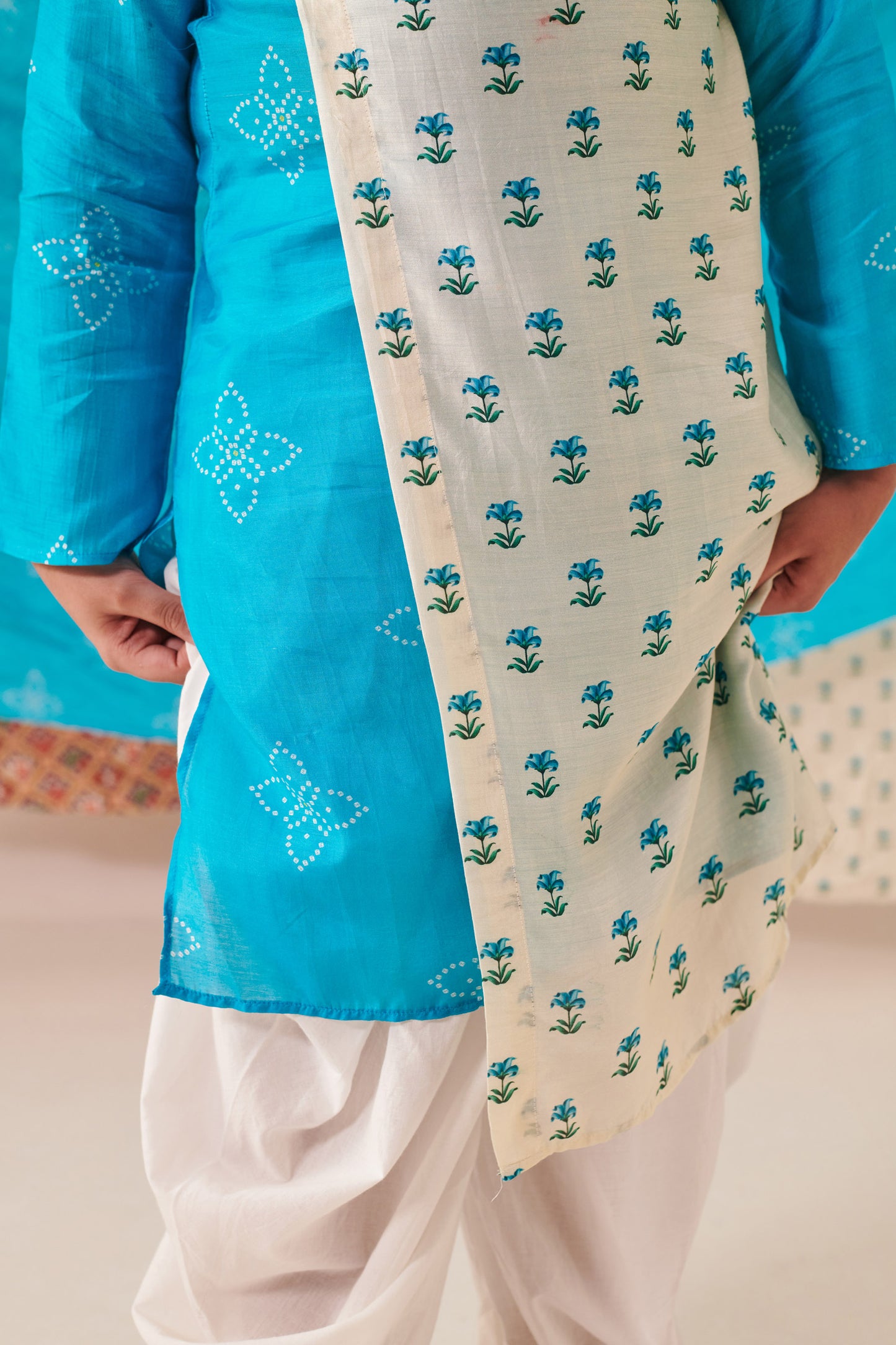 BOY BANDHANI KURTA  SET