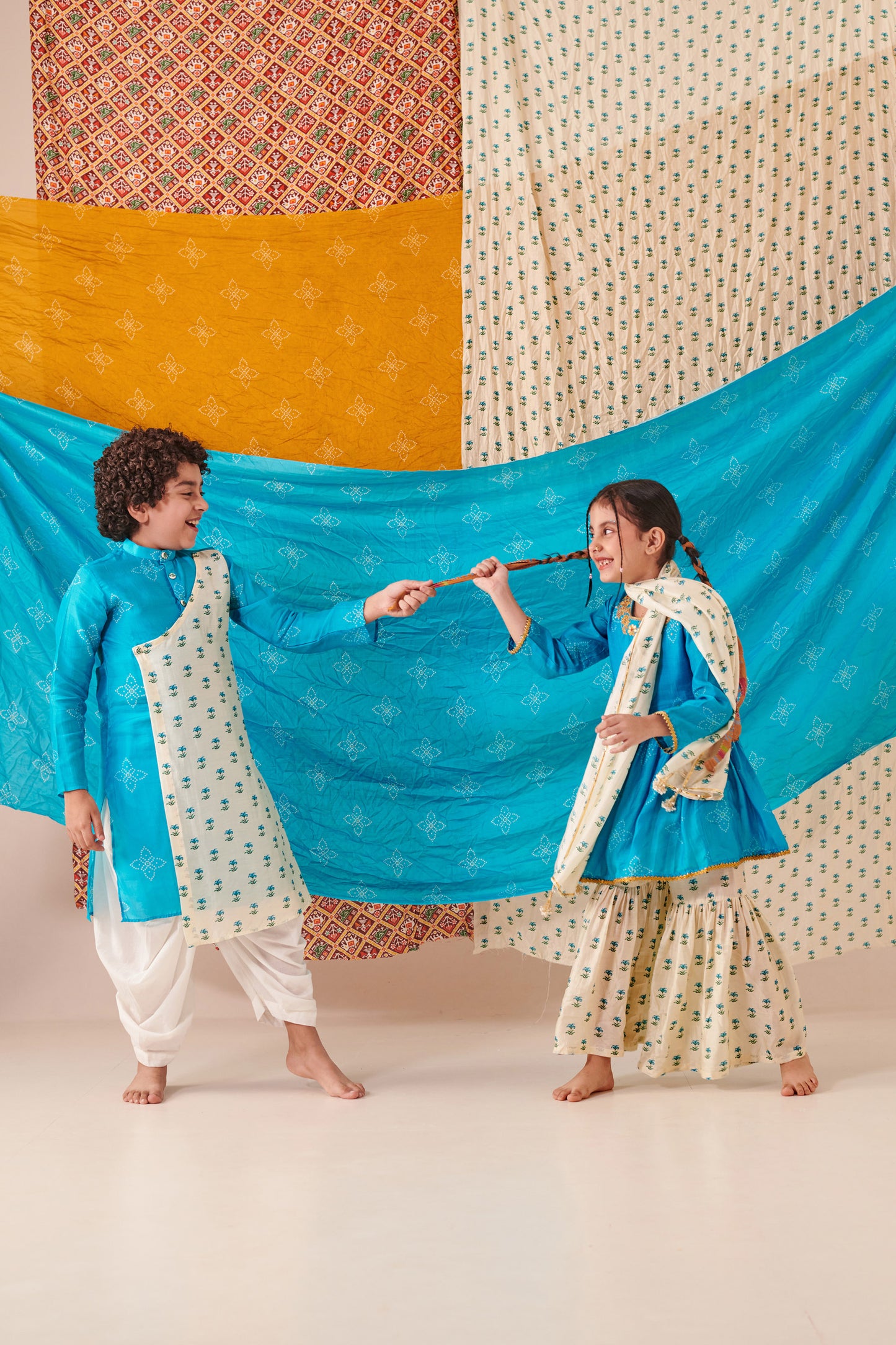 BOY BANDHANI KURTA  SET