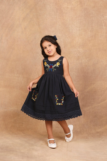 MIDNIGHT BLOSSOM DRESS